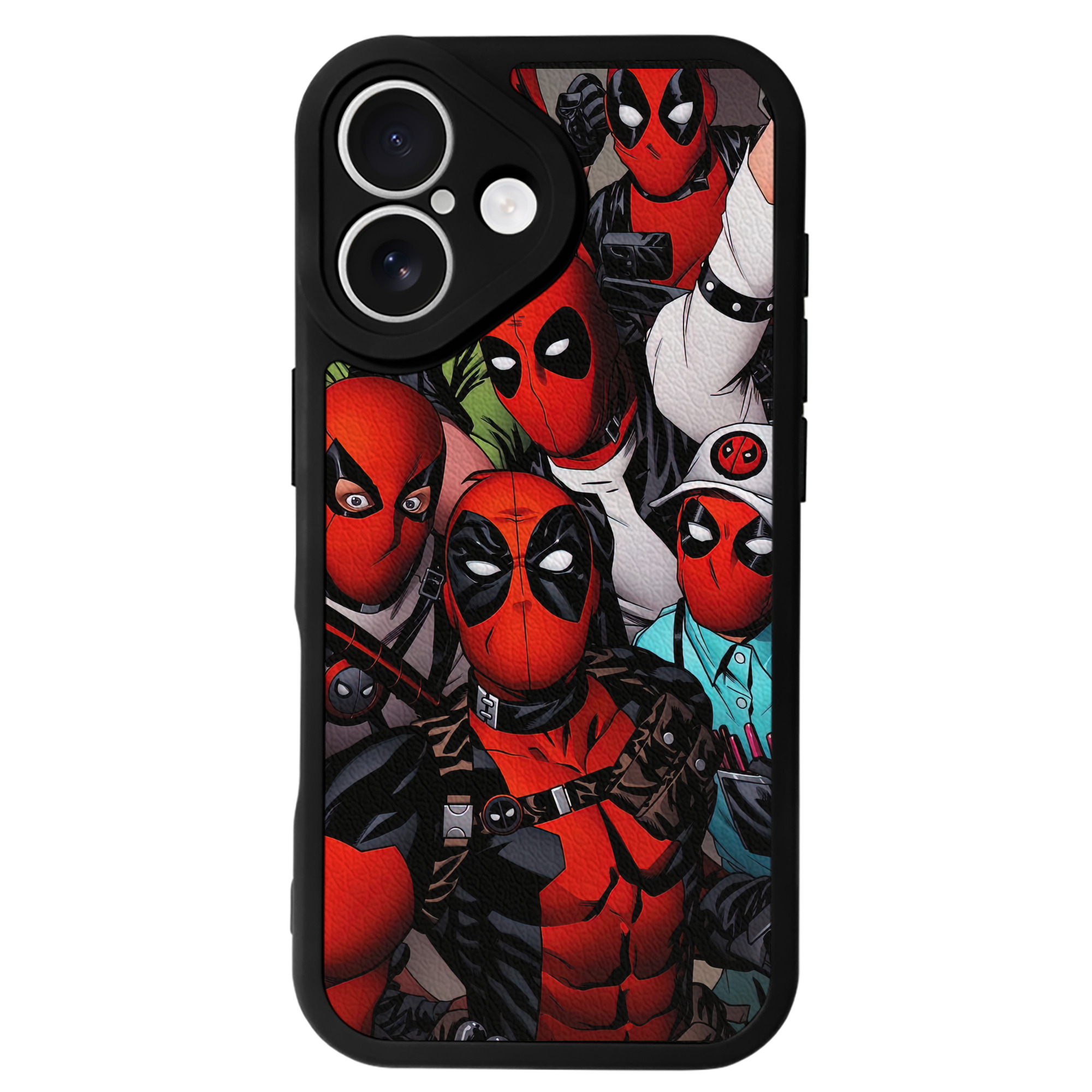 （画像用） Deadpool デッドプール 【iPhone 16シリーズ対応】シリコンスマホケース（レザー調） 材質：シリコン